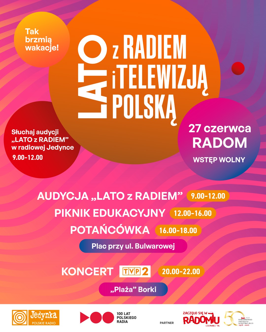 Program Lata z Radiem i Telewizją Polską w Radomiu 27 czerwca 2026
